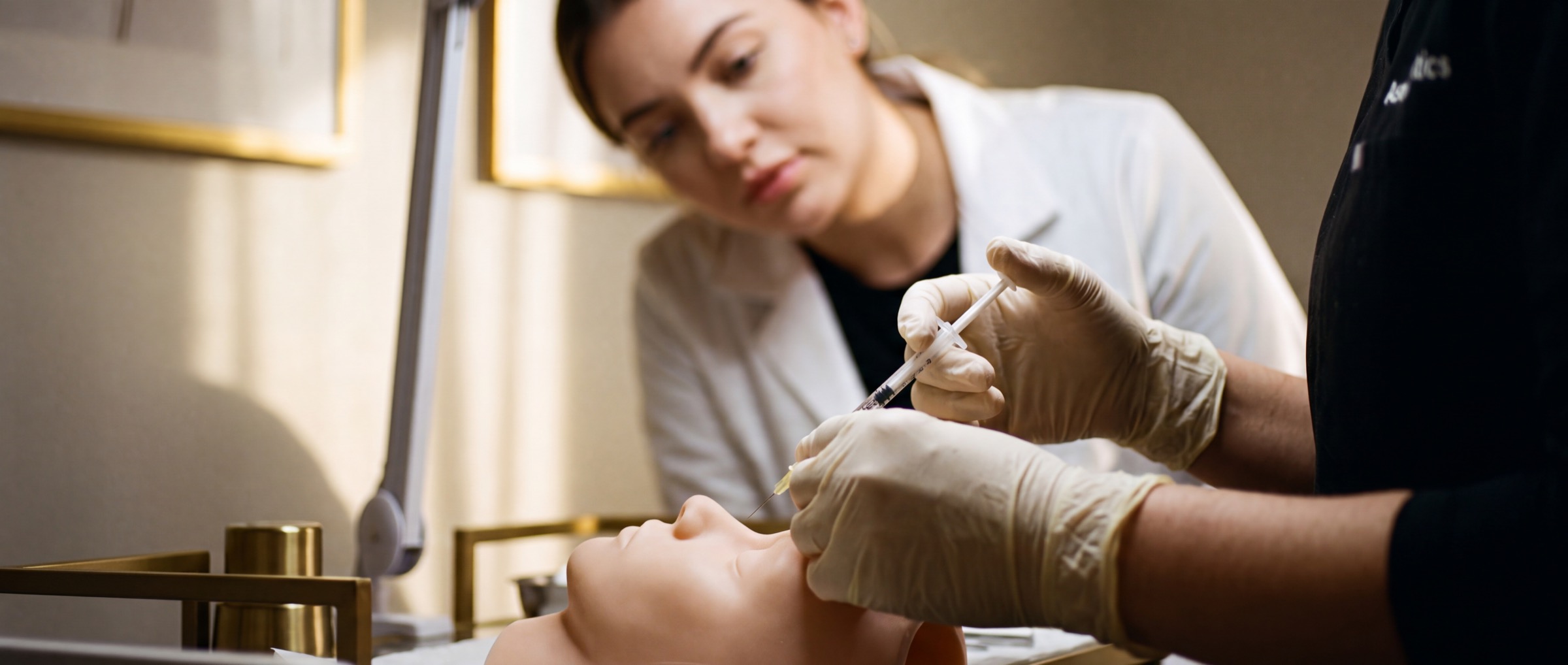 Renee Gudgel administering an injectable treatment